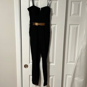 Black and gold jumpsuit